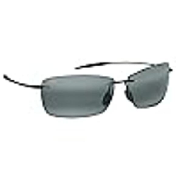 NWT Maui Jim Lighthouse Rimless Sunglasses, Gloss Black/Grey, Medium Fit - Picture 4 of 8
